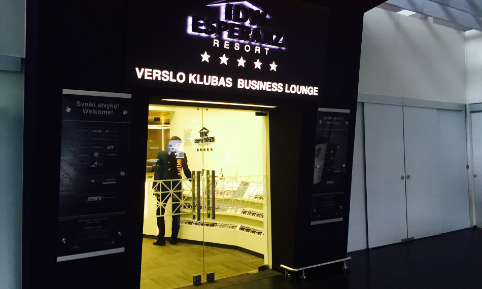 Business Lounge Vilnius -Lufthansa Lounge Wilna Eingang