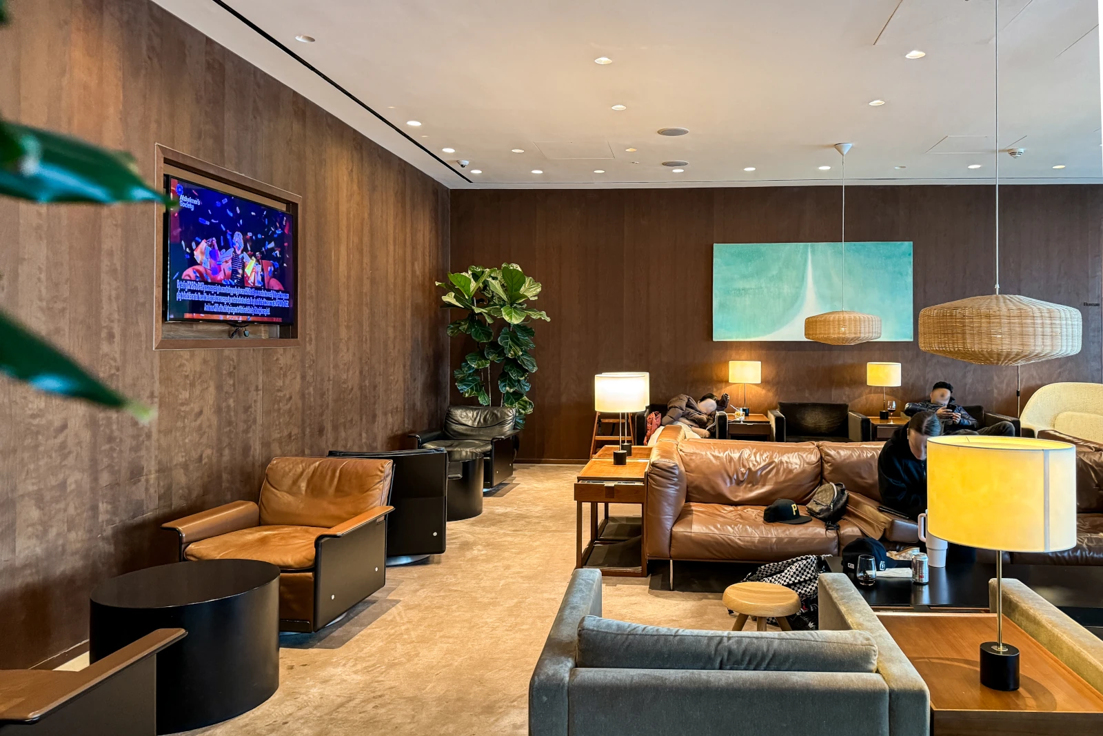 Loungebereich der Cathay Pacific Lounge London-Heathrow