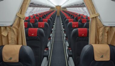 Alitalia neue Kabine für die Flotte der Kurz- und Mittelstrecke