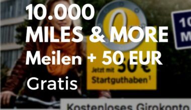 10.000 Miles & More Meilen + 50 EUR Startguthaben Commerzbank Girokonto Vorschau
