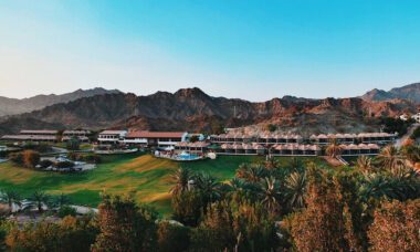 JA Hatta Fort Hotel Dubai Sonnenuntergang