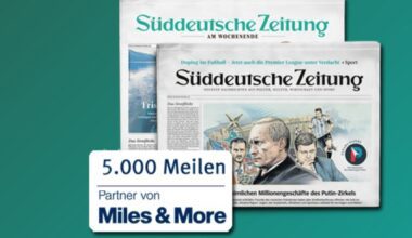 5.000 Miles & More Meilen mit dem Zeitungsabo der Süddeutschen Zeitung Vorschau