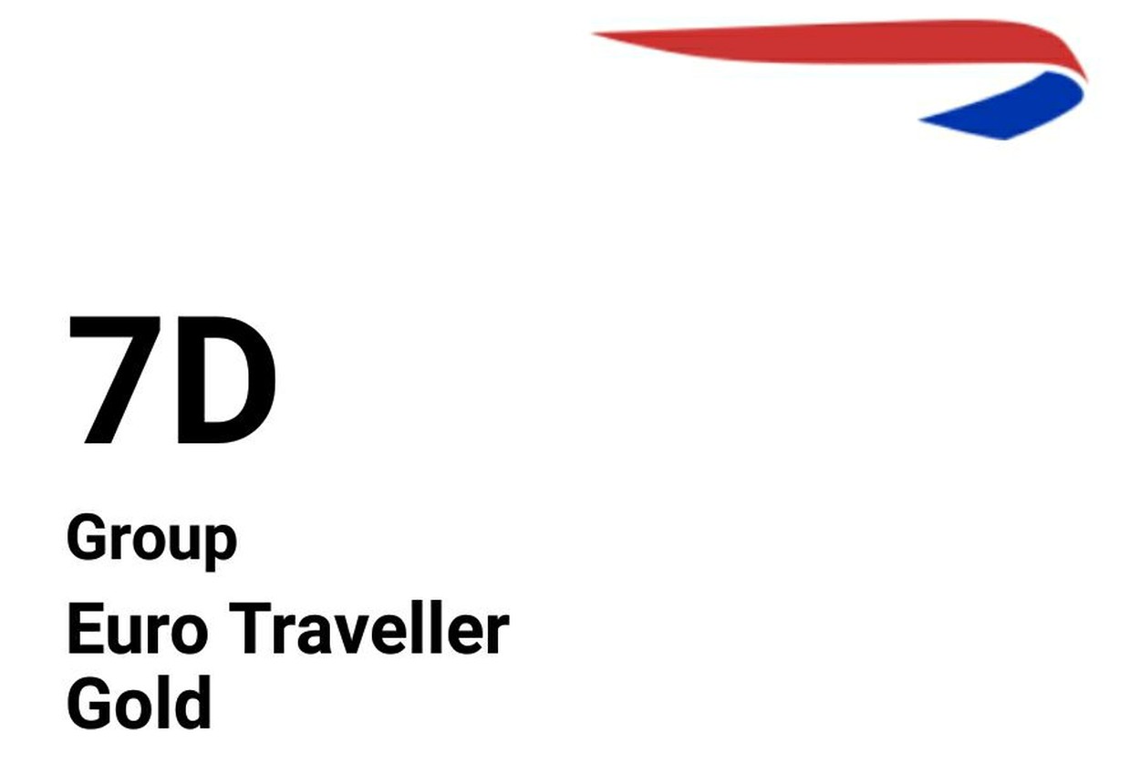 British Airways Boarding-Gruppen Gold in Euro Traveller