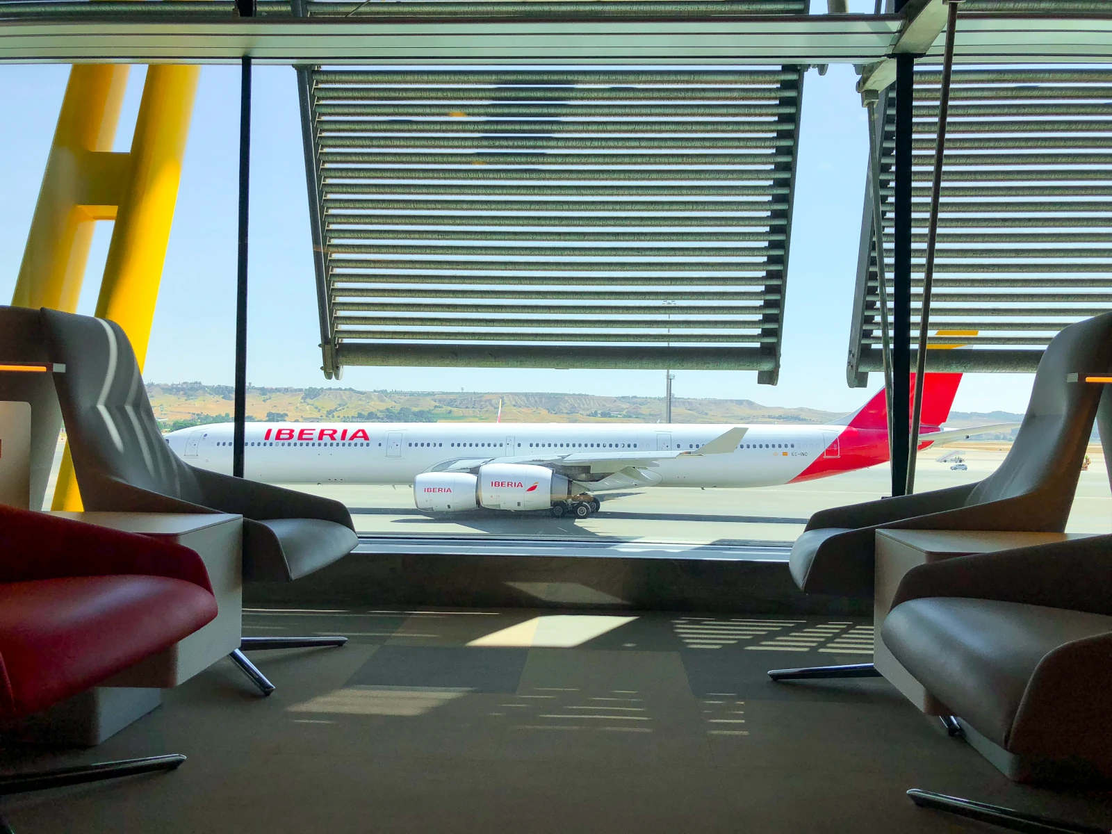 Aussicht derIberia Premium Lounge Velázquez Madrid