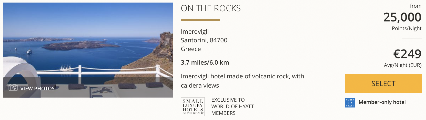 Hyatt Punkte SLH Hotels sammeln Small Luxury Hotels of the World 25.000 Punkte