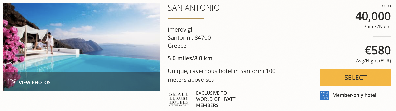 Hyatt Punkte SLH Hotels sammeln Small Luxury Hotels of the World 40.000 Punkte