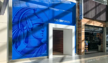 Eingang zu einer Centurion Lounge von American Express