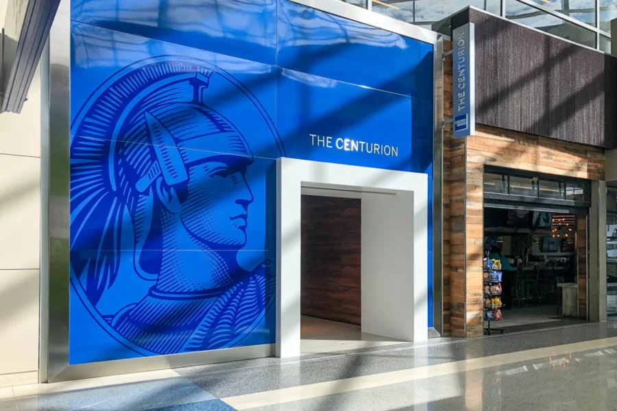 Eingang zu einer Centurion Lounge von American Express