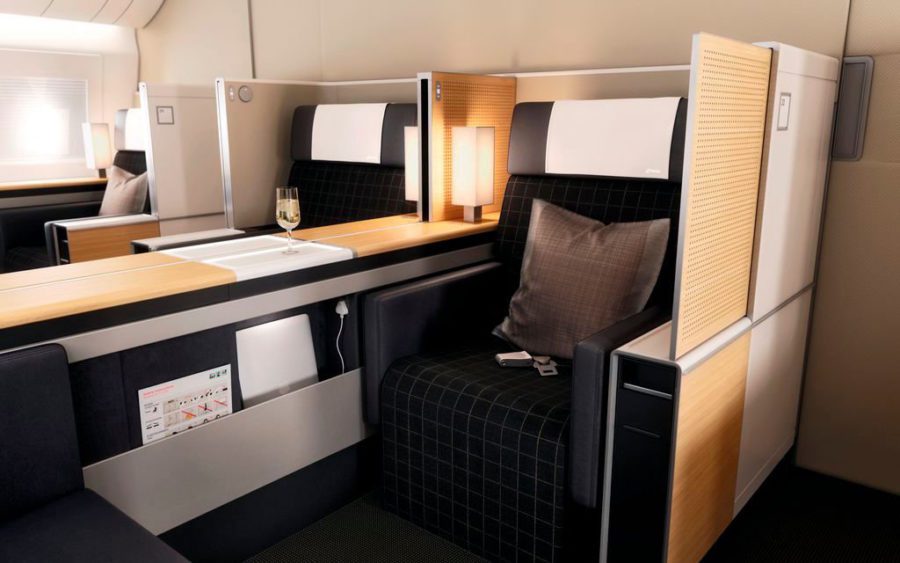SWISS First Class Kabine Sitz
