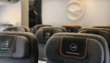 Kopfstütze Lufthansa Premium Economy