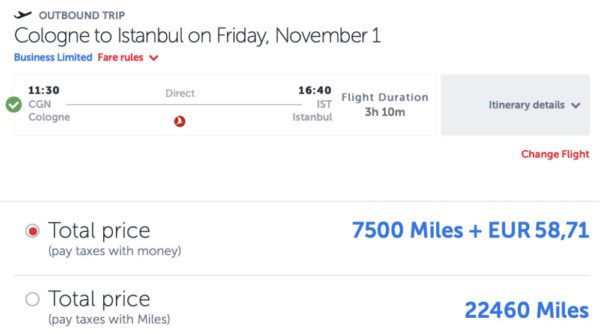 Turkish Airlines Miles & Smiles 50% Rabatt Awardflüge November 2019