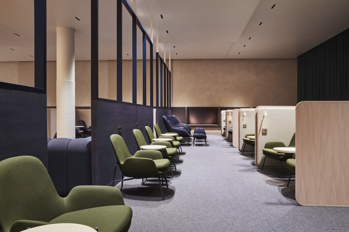 neue Finnair Business Lounge Non-Schengen Helsinki Relax-Area
