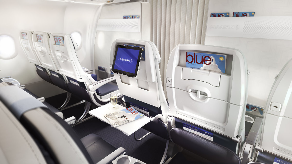 neues Kabinendesign Aegean Airlines Airbus A320 Business Class