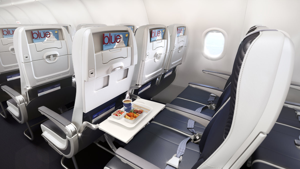 neues Kabinendesign Aegean Airlines Airbus A320 Economy Class