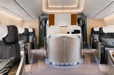 Lufthansa First Class Kabine Boeing 747-8i