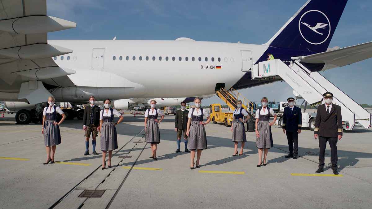 Lufthansa Trachtencrew Europaflüge und USA zum Oktoberfest 2021
