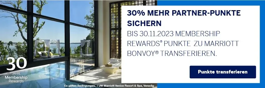 §0% Bonus Transfer Membership Rewards Punkte zu Marriott Bonvoy