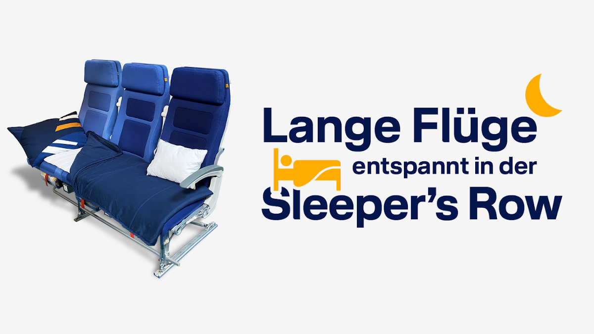 Lufthansa Sleeper's Row Schlafcouch in der Economy Class
