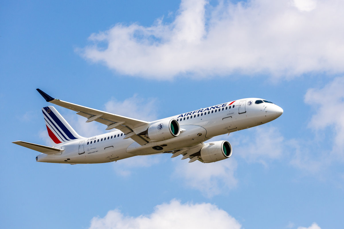 Der neuen Airbus A220-300 von Air France
