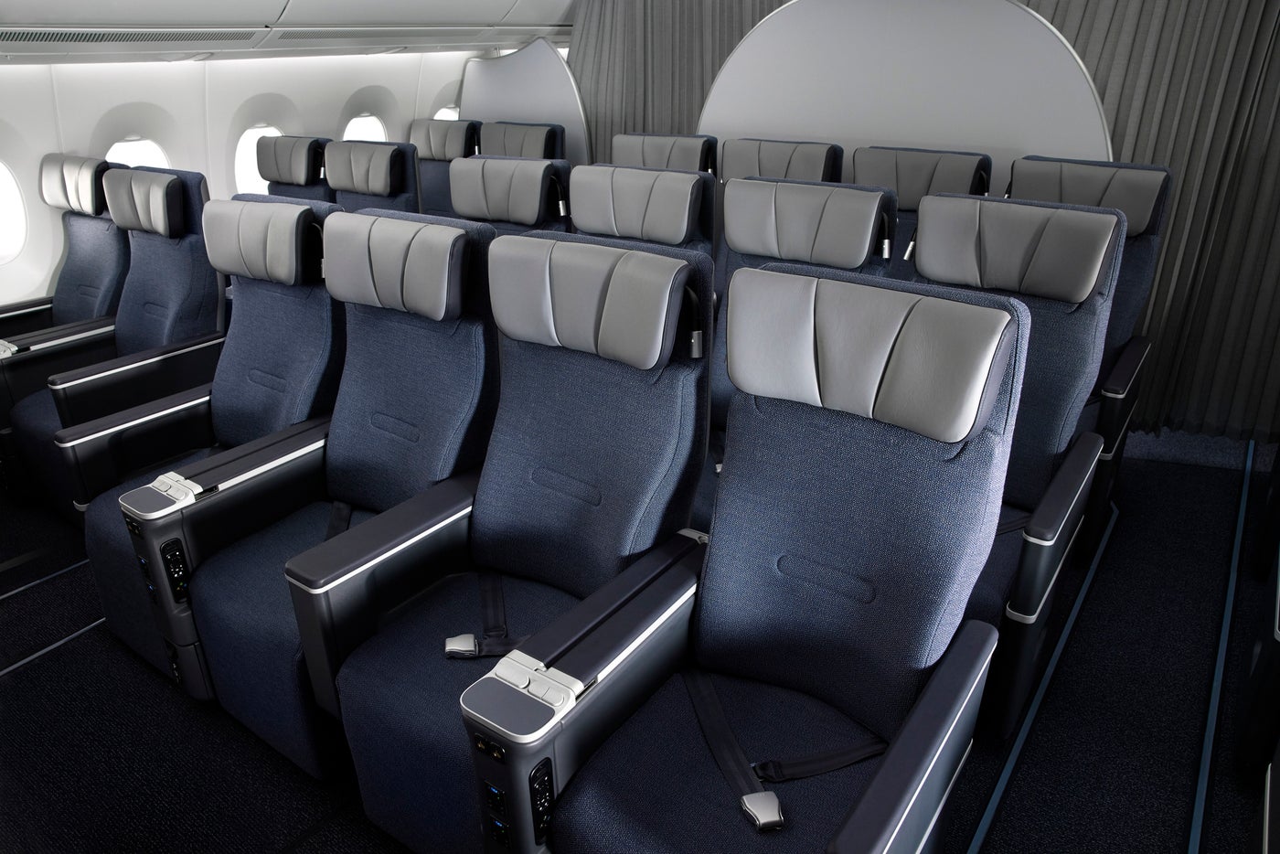 Finnair Premium Economy Airbus A350 Sitzreihe