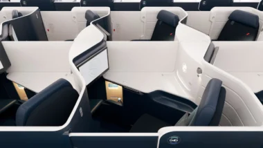 Trennwand Mittelsitze Air France Business Class Sitz Boeing 777-300ER