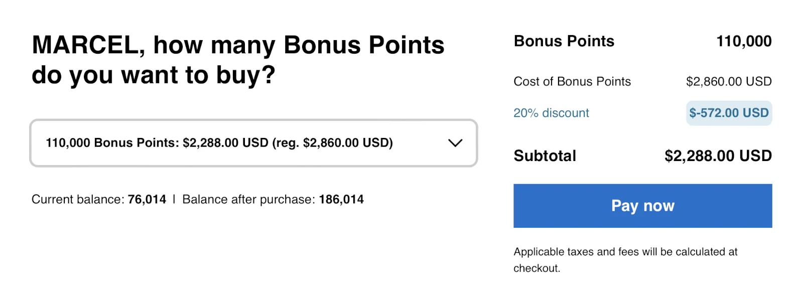 World of Hyatt Punkte mit 20% Bonus kaufen