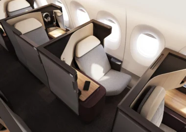 neue Qantas Business Class Airbus A350 Fenster