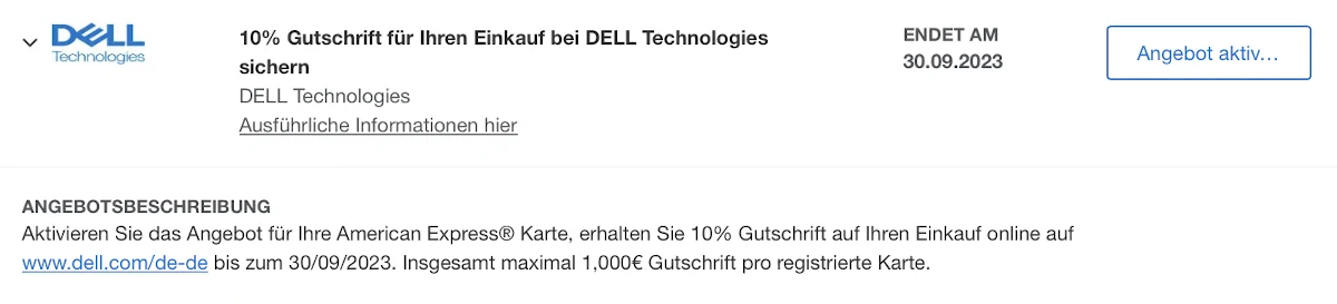 Amex Offers Dell