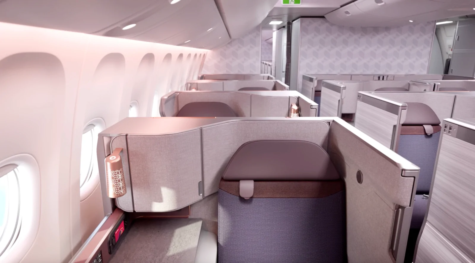 Rendering des neuen Air India Business Class Sitzes der Boeing 777