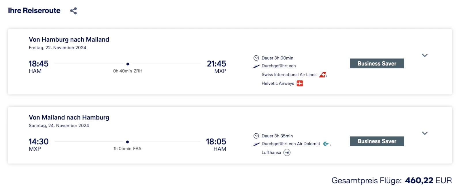 Miles & More Last-Minute Status Strategien mit Lufthansa Business Class innerhalb Eruopas