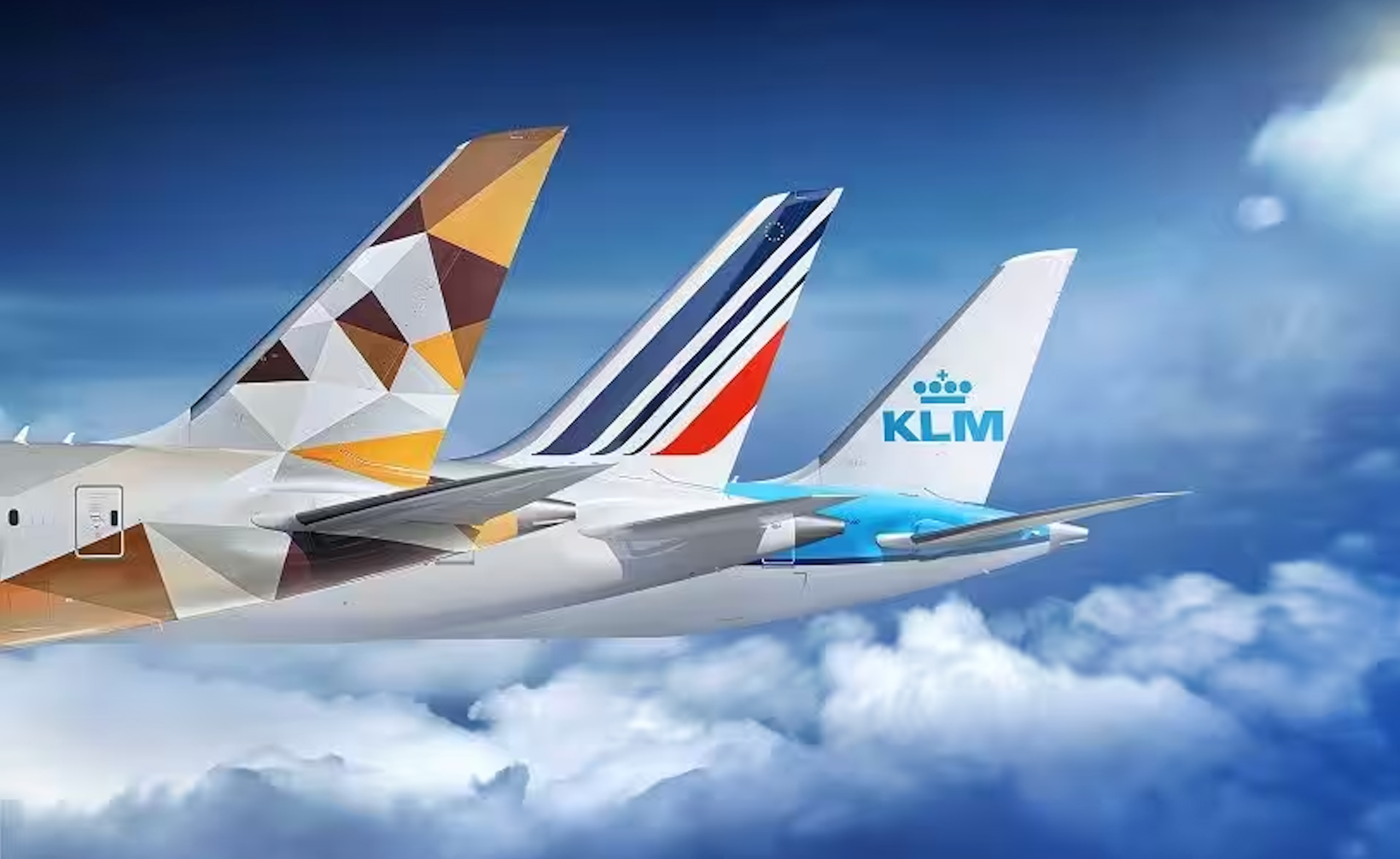 Etihad Air France KLM Heckflossen