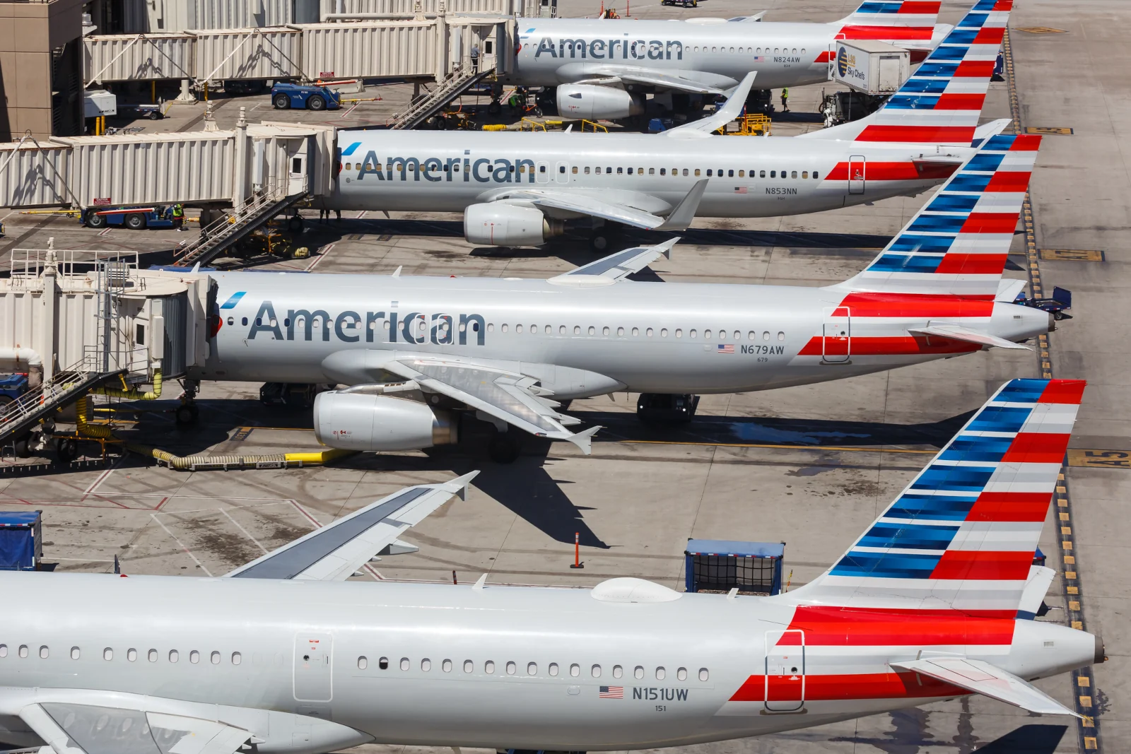 American Airlines Airbus Flugzeuge Phoenix Sky Harbor Flughafen