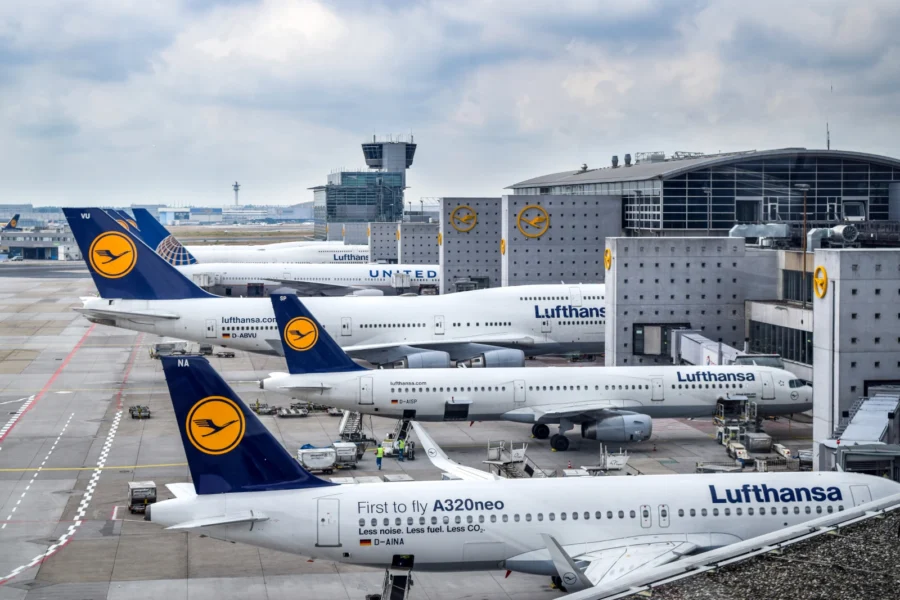 Lufthansa Aircraft Park am Frankfurter Flughafen