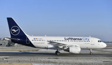 Airbus A319 in der Lackierung von Lufthansa City Airlines