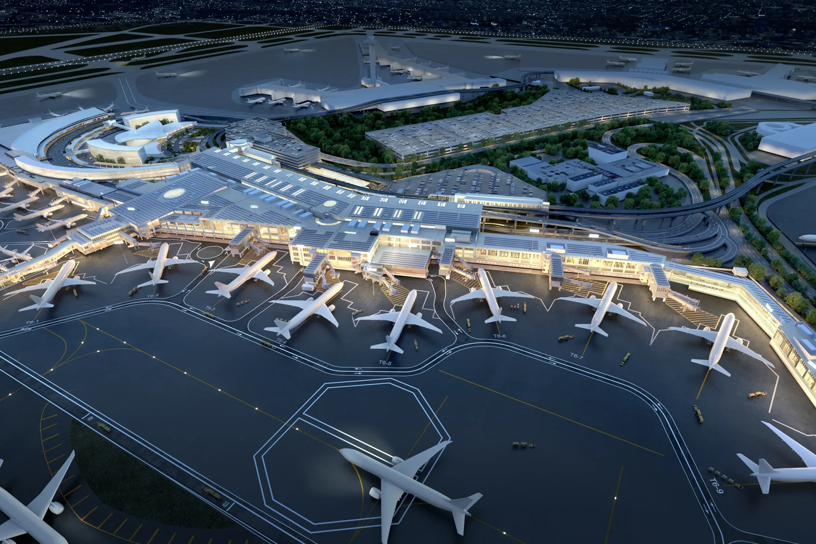 das neue Terminal 6 New York JFK Airport