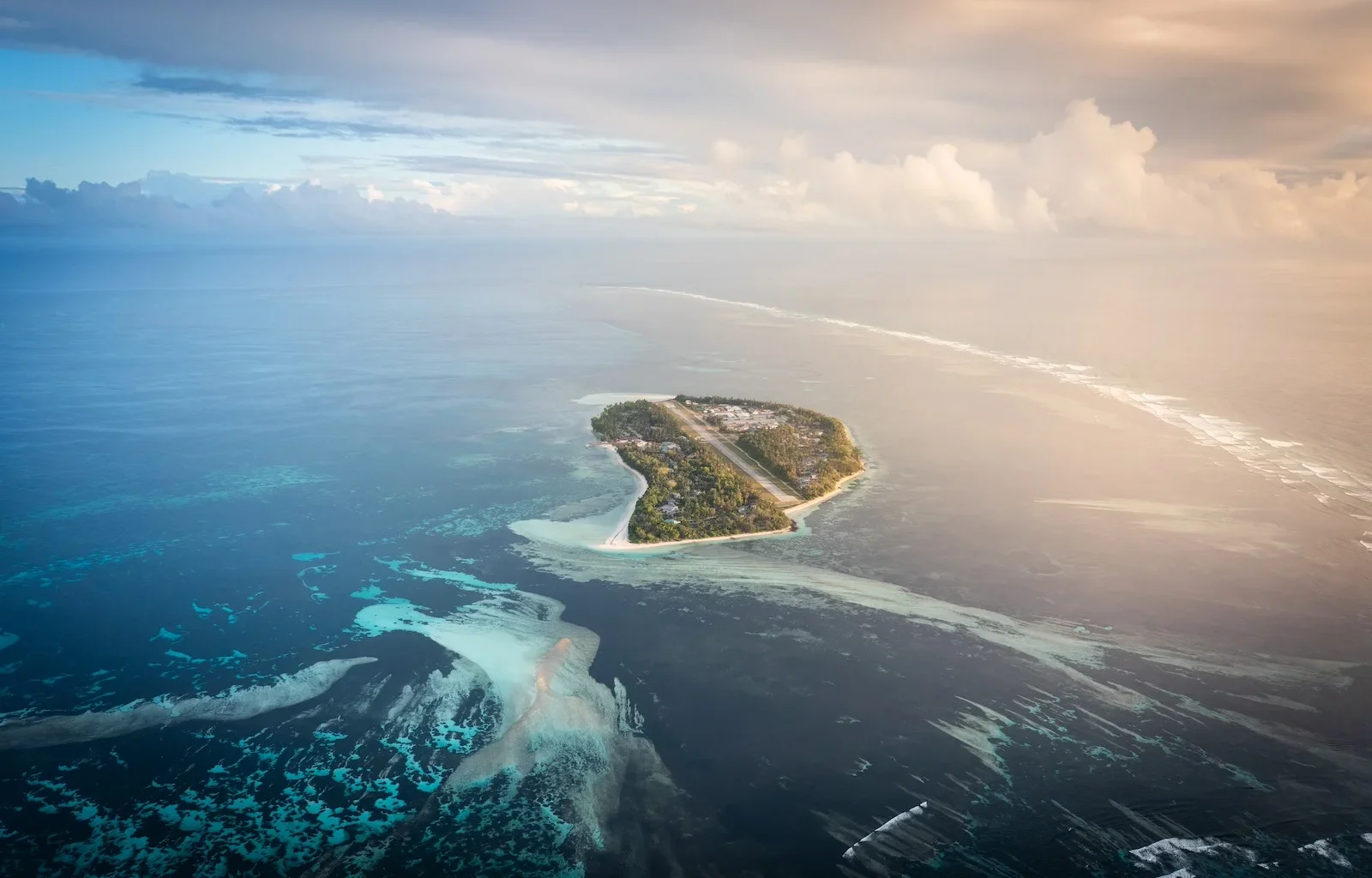 Waldorf Astoria Seychelles Platte Island aus der Luft