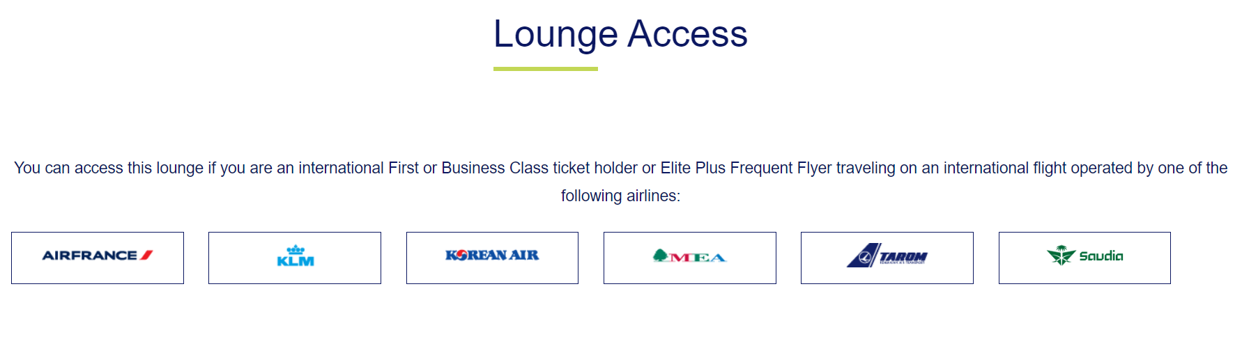 Lounge Beschränkungen SkyTeam