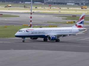 British Airways Flugzeug am Flughafen Amsterdam Schiphol
