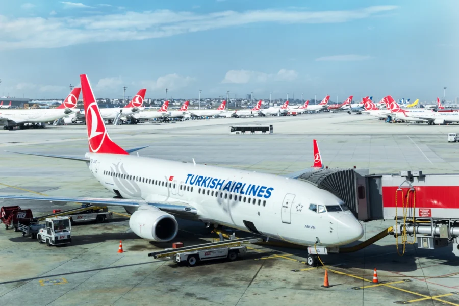 Turkish Airlines Airbus A321 Flugzeug mit der Star Alliance Sonderlackierung am Istanbul Atatürk Airport (IST)
