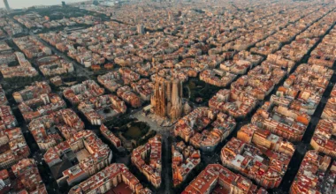 Luftansicht Barcelona, Sagrada Familia