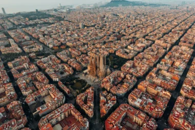 Luftansicht Barcelona, Sagrada Familia