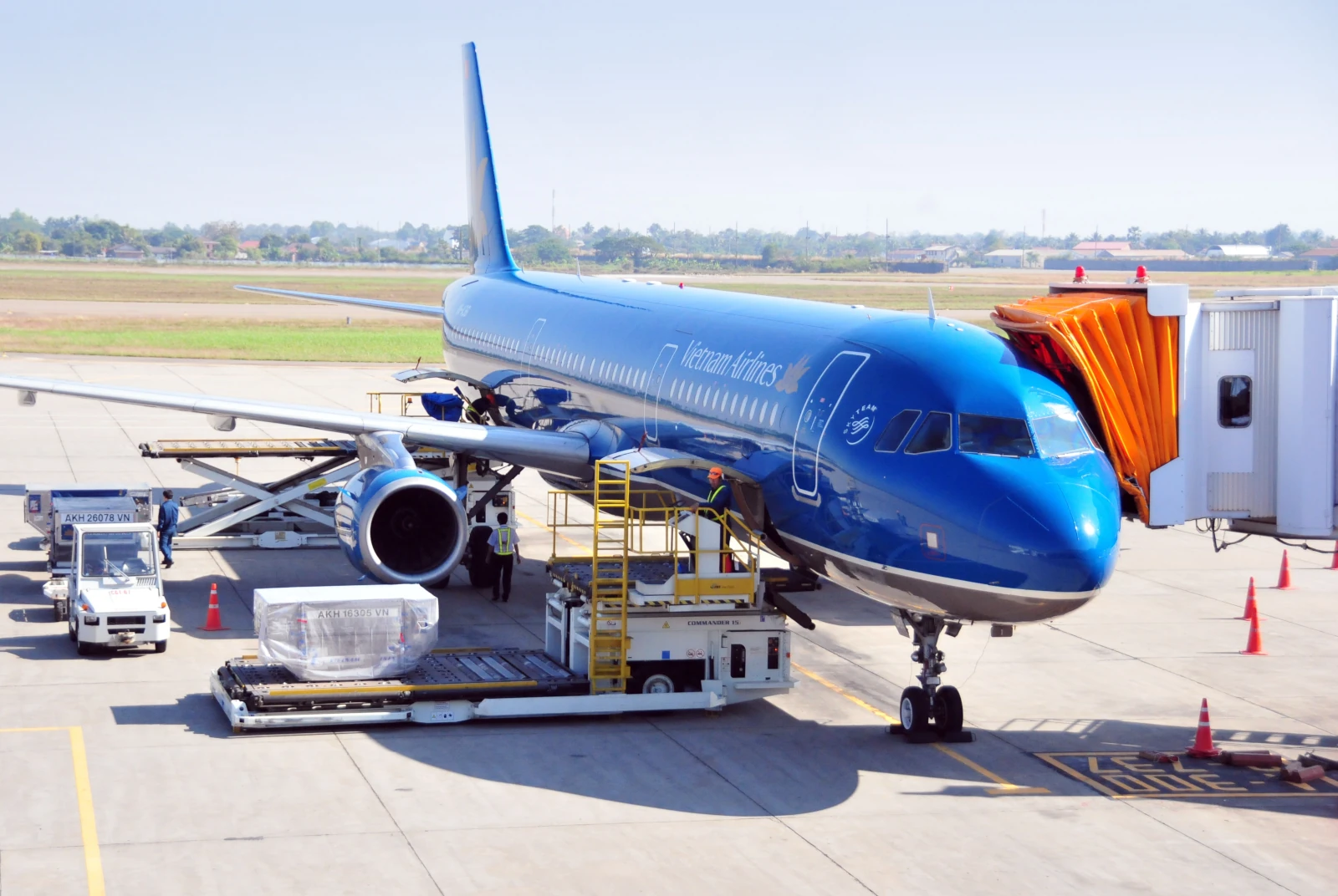 Vietnam Airlines Airbus A321, Internationaler Flughafen Wattay, Vientiane, Laos