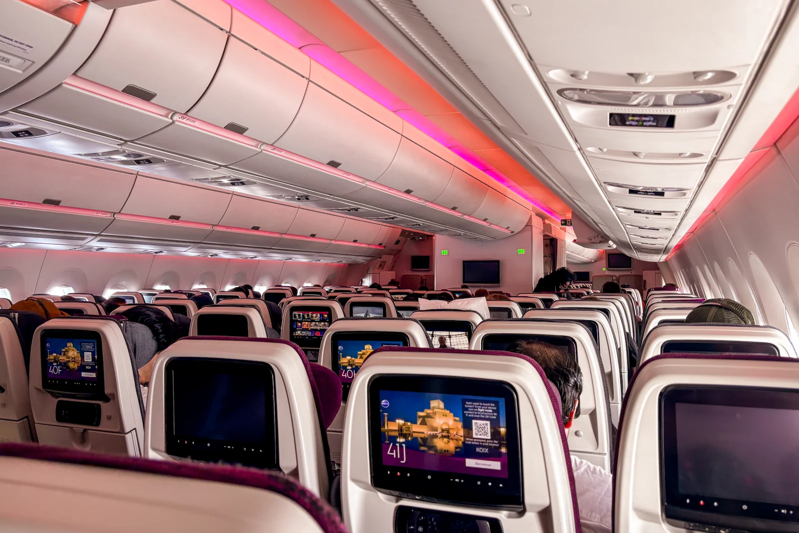 Economy Kabine qatar Airways Airbus A350-900