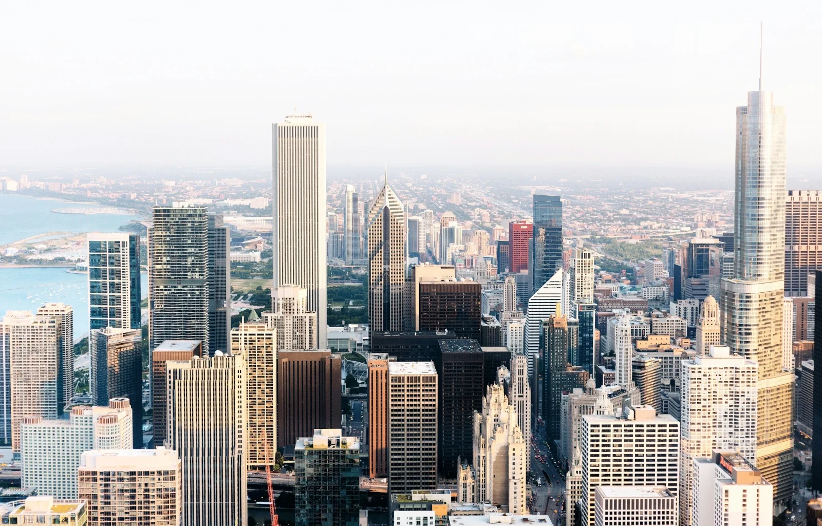 Chicago Downtown mit See im Hintergrund