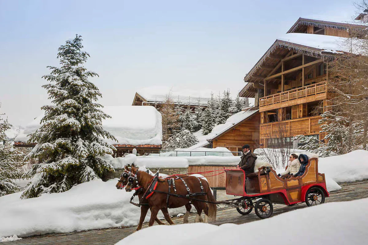 Pferdekutsche des Four Seasons Hotel Megeve