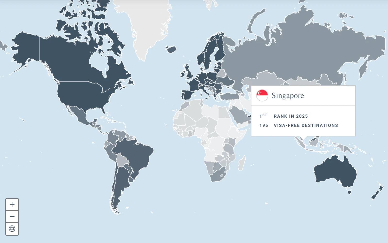 Henly Passport Index Singapur mächtigster Reisepass der Welt