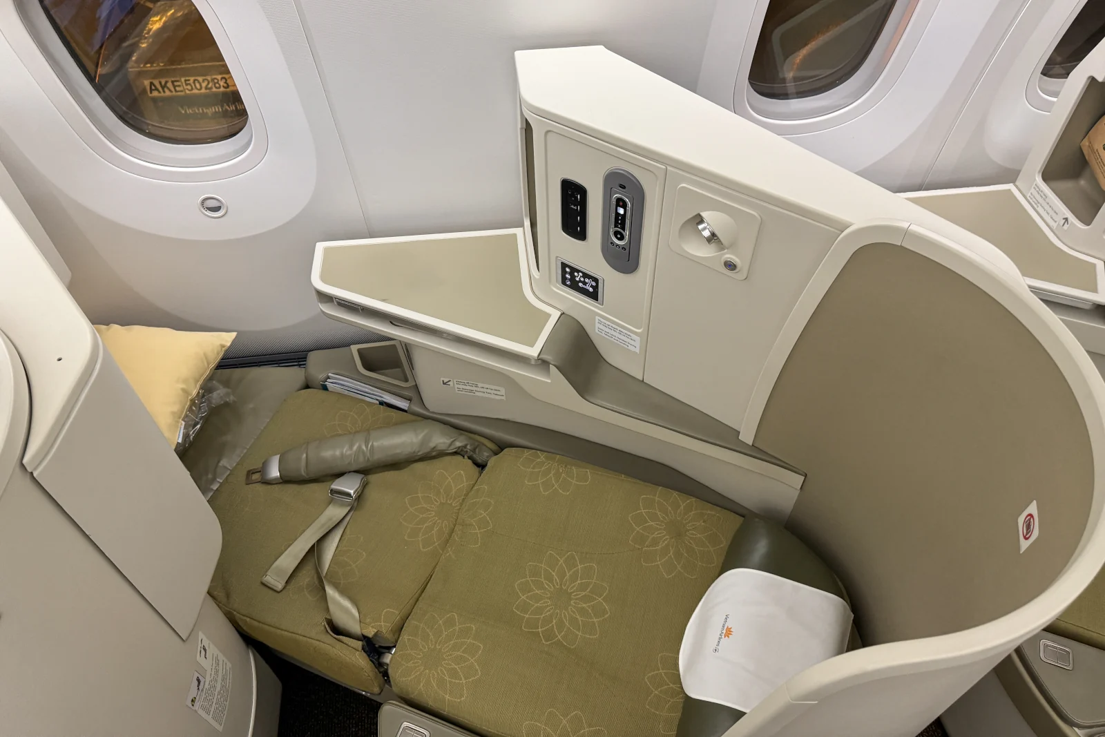 Vietnam Airlines Business Class Sitz in der Liegeposition Boeing 787-9