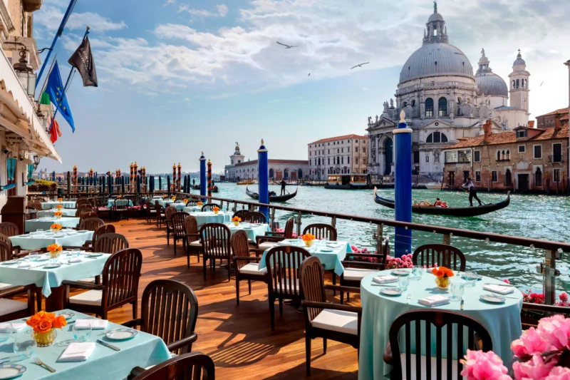 Terrasse des The Gritti Palace in Venedig