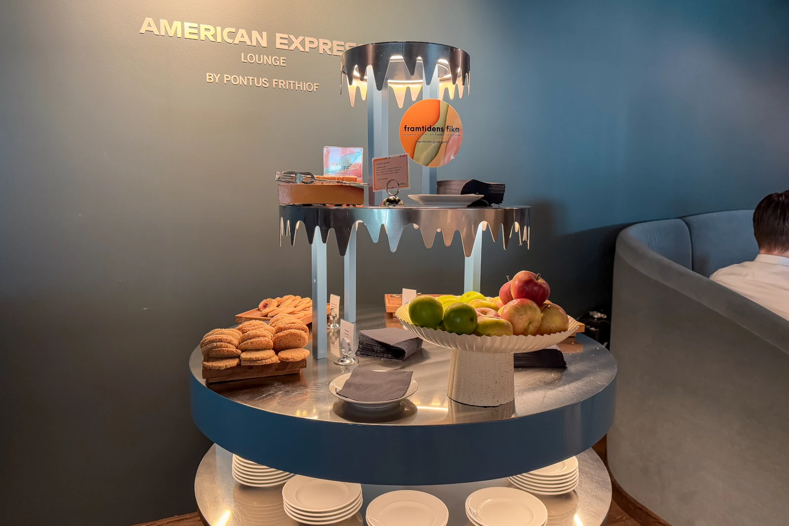 Kuchen und Snack Buffet American Express Lounge Stockholm