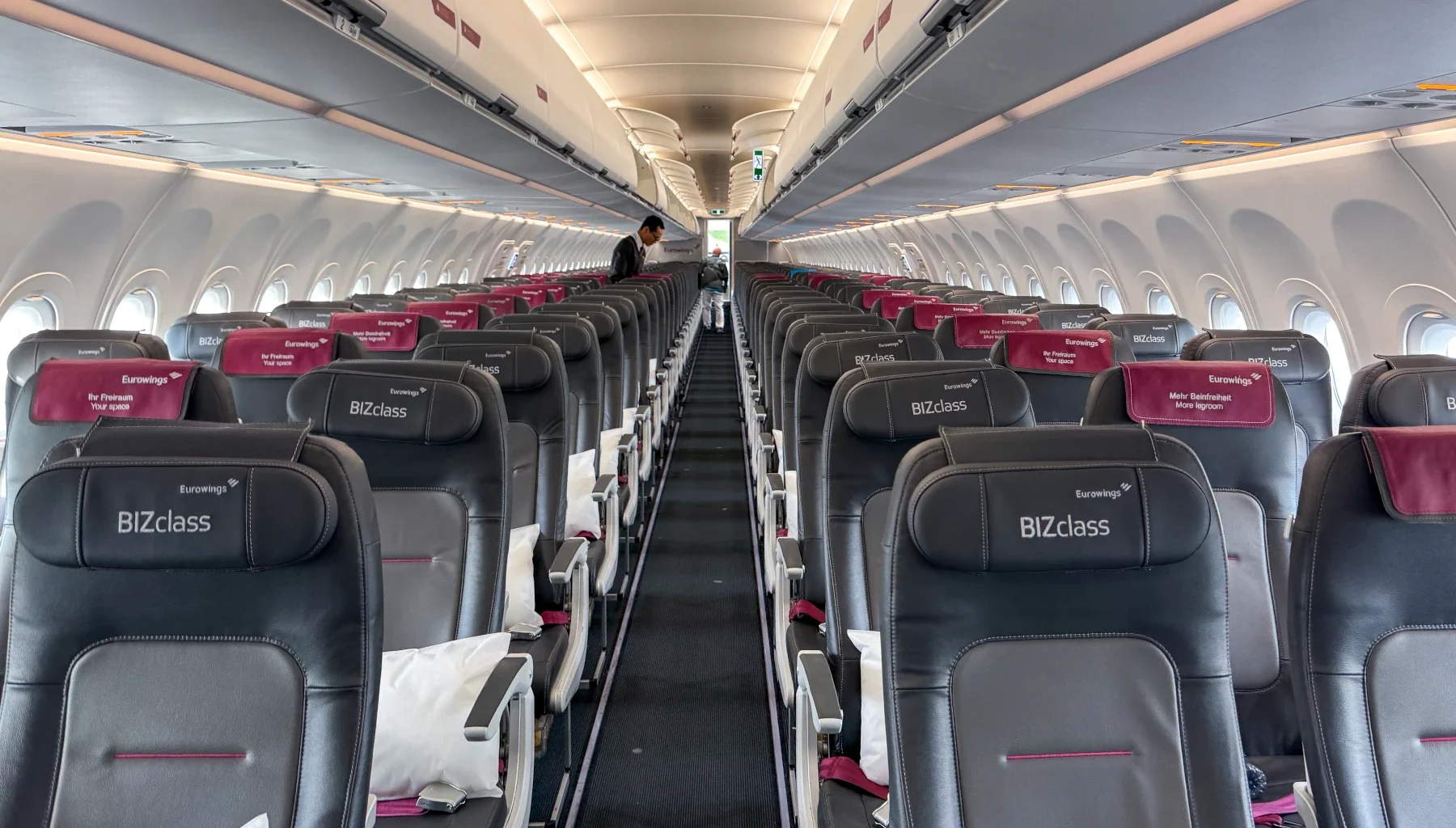 Kabine der Eurowings Airbus A320neo